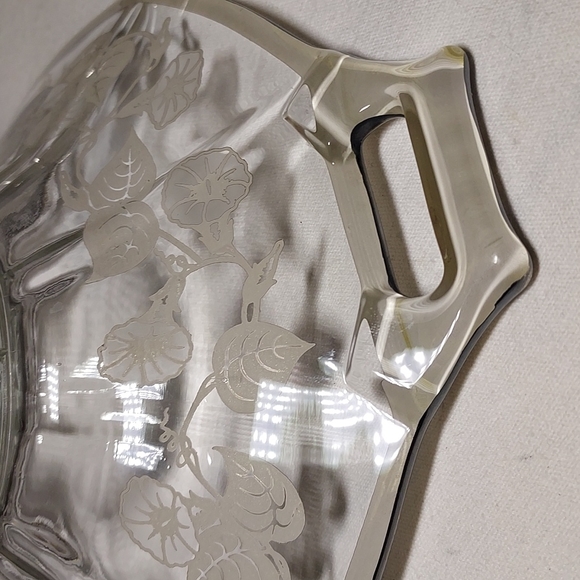 Viking glass by Silver City Flanders silver inlay tidbit tray bowl art deco era - Picture 10 of 17